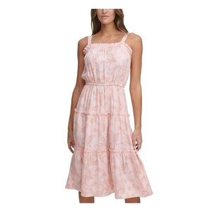 Tommy Hilfiger Pink Patterned Midi Dress 4
